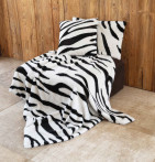 Plaid fausse fourrure Zebra Qabane