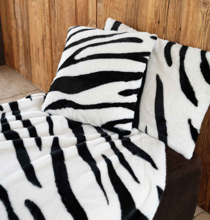 Lot de 2 coussins Zebra Qabane - Blancollection
