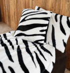 Lot de 2 coussins Zebra Qabane - Blancollection