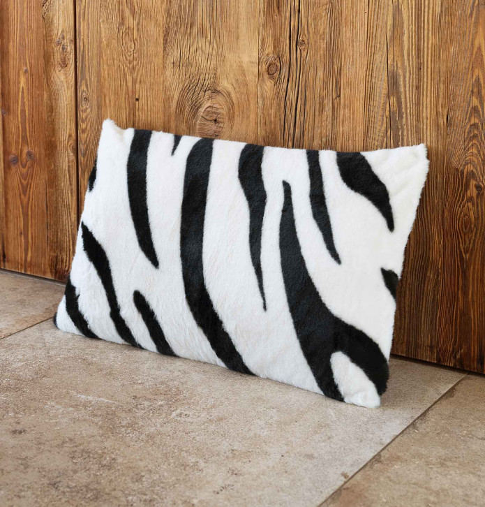 Lot de 2 coussins Zebra Qabane - Blancollection