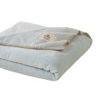 Plaid polaire Bien au chaud bleu glacier Sylvie Thiriez