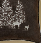 Housse coussin polaire Trésor des forêts Sylvie Thiriez - Blancollection