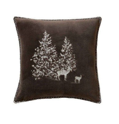 Housse coussin polaire Trésor des forêts Sylvie Thiriez