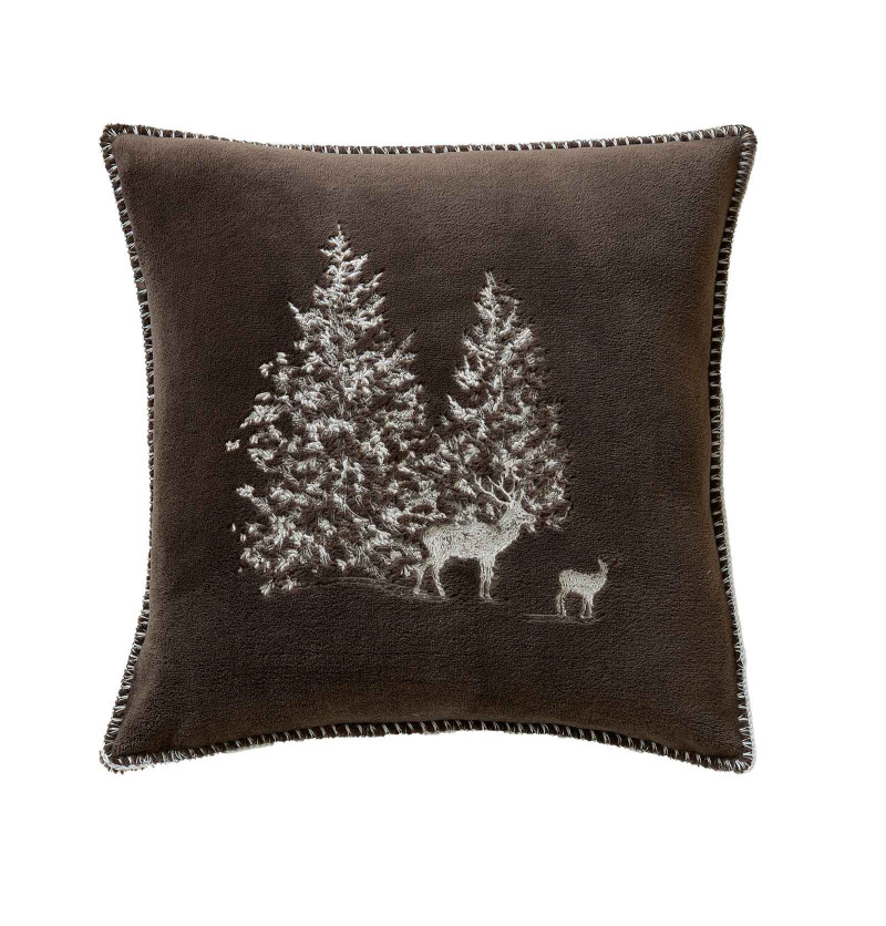 Housse coussin polaire Trésor des forêts Sylvie Thiriez
