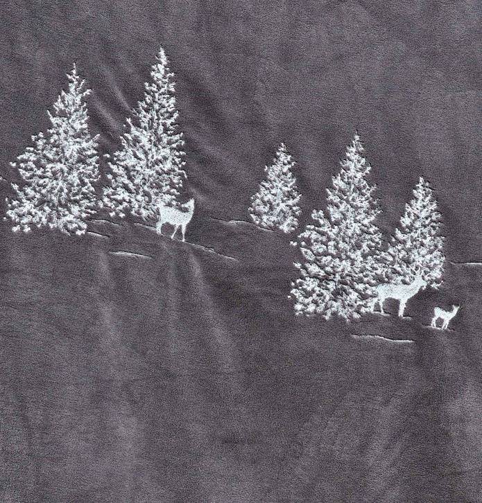 Plaid polaire Trésor des forêts Sylvie Thiriez - Blancollection