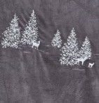 Plaid polaire Trésor des forêts Sylvie Thiriez - Blancollection