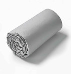 Drap housse percale gris duvet Sylvie Thiriez