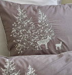 Parure de lit percale Trésor des forêts Sylvie Thiriez - Blancollection