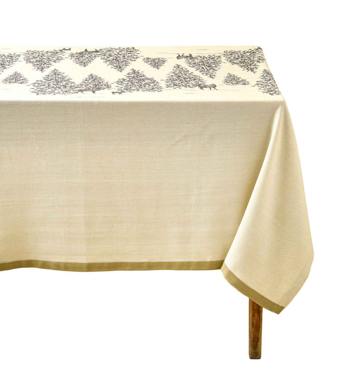 Nappe coton Trésor des Forêts Sylvie Thiriez - Blancollection