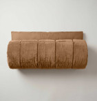 Couvre-lit velours matelassé Moki écureuil Vent du Sud - Blancollection