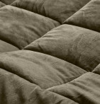 Chemin de lit velours Moki sauge Vent du Sud - Blancollection