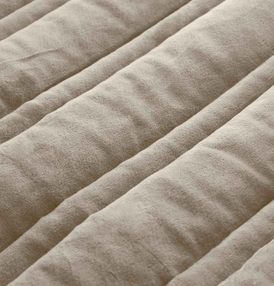 Couvre lit velours Nanook naturel Vent du Sud