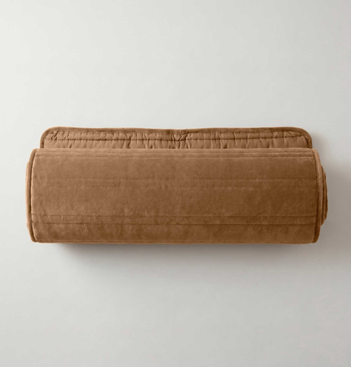Couvre-lit velours matelassé Nanook écureuil Vent du Sud - Blancollection