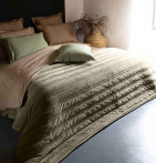 Couvre-lit velours Nanook sauge Vent du Sud