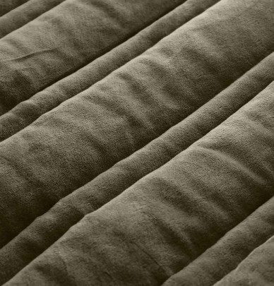 Couvre-lit velours Nanook sauge Vent du Sud