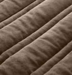 Couvre-lit velours matelassé Nanook sépia Vent du Sud - Blancollection