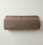 Couvre-lit velours matelassé Nanook sépia Vent du Sud - Blancollection