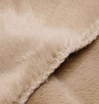 Lot de 2 plaids fausse fourrure Tanuki sable Vent du Sud - Blancollection