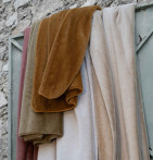 Lot de 2 plaids fausse fourrure Tanuki sable Vent du Sud - Blancollection