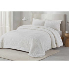 Couvre-lit matelassé Risco crème Antilo - Blancollection