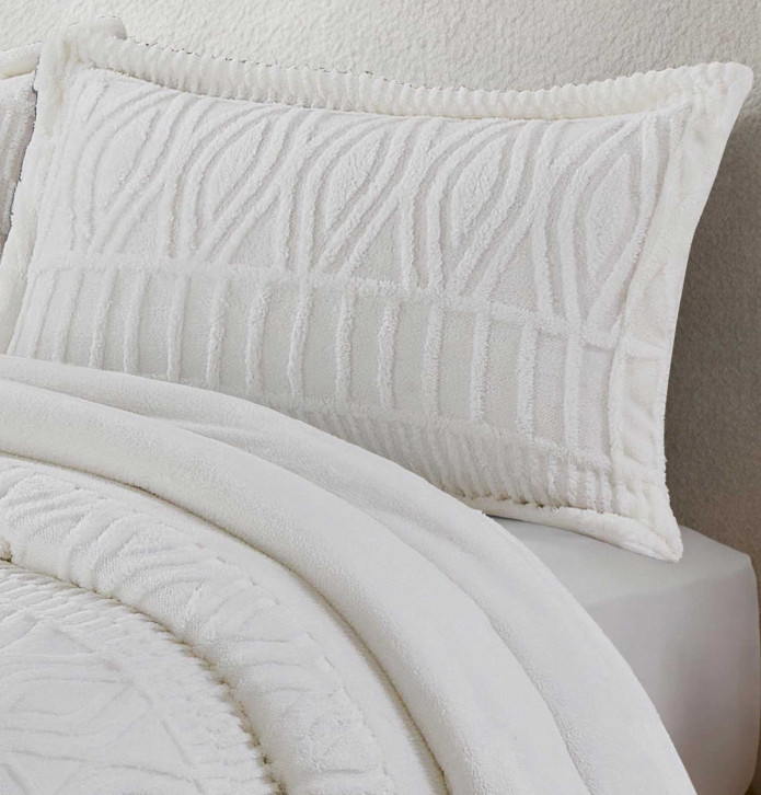 Couvre-lit matelassé Risco crème Antilo - Blancollection