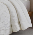Couvre-lit matelassé Risco crème Antilo - Blancollection