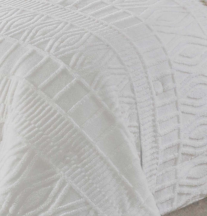 Couvre-lit matelassé Risco crème Antilo - Blancollection