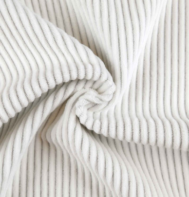 Rideau velours thermique Warma blanc cassé Qabane