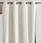Rideau velours thermique Warma blanc cassé Qabane - Blancollection