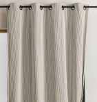 Rideau velours thermique Warma mastic Qabane - Blancollection