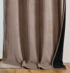 Rideau velours thermique Warma taupe Qabane - Blancollection