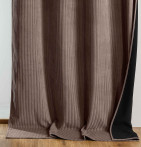 Rideau velours thermique Warma moka Qabane - Blancollection