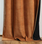Rideau velours thermique Warma caramel Qabane - Blancollection