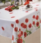 Nappe toile cirée Red Poppy Calitex