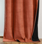 Rideau velours thermique Warma terracota Qabane - Blancollection