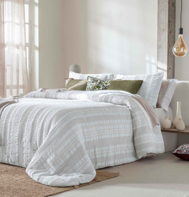 Couvre lit matelassé Aurélia blanc Antilo