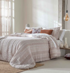 Couvre lit matelassé Aurélia taupe Antilo