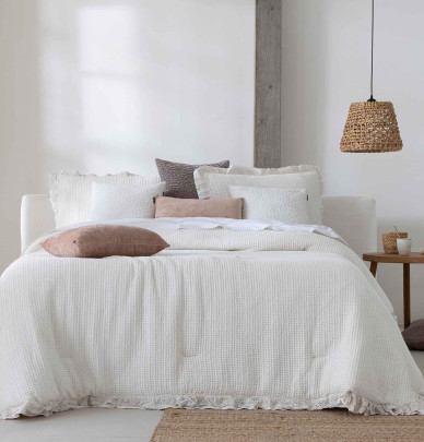 Couvre lit matelassé Kalinda blanc Antilo