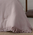 Couvre-lit matelassé Kalinda mauve rosé Antilo - Blancollection