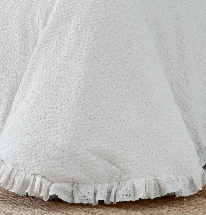 Couvre-lit matelassé Neide blanc Antilo - Blancollection