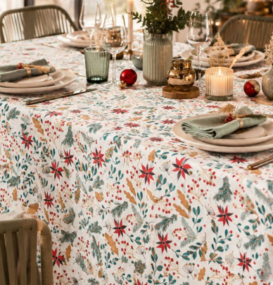 Nappe polyester Amaryllis Calitex - Blancollection
