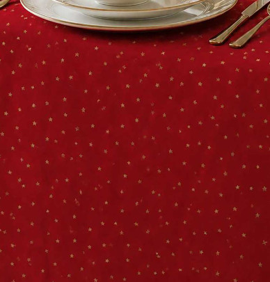 Nappe polyester Basly rouge Calitex
