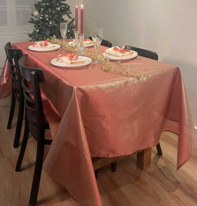 Nappe polyester Kimberlay corail Calitex