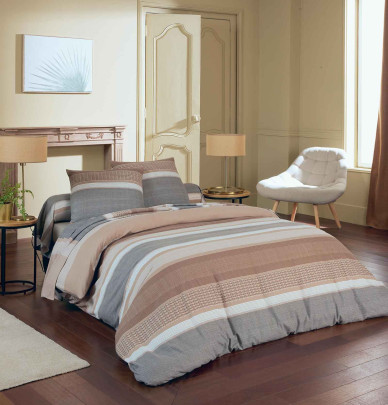 Parure flanelle drap + taies Elton Tradilinge