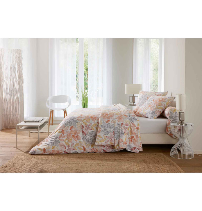 Parure flanelle drap + taies d'oreillers Claire Tradilinge - Blancollection