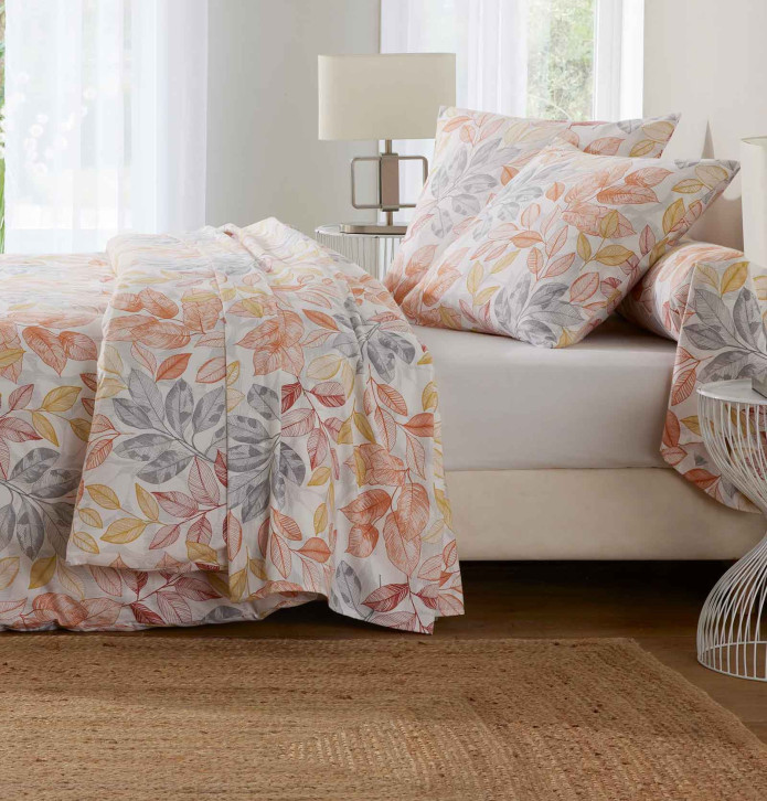 Parure flanelle drap + taies d'oreillers Claire Tradilinge - Blancollection