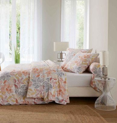 Parure flanelle housse de couette + taie Claire Tradilinge