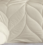 Couvre-lit velours matelassé Mimo beige clair Antilo - Blancollection