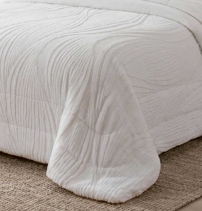 Couvre-lit matelassé Dehesa blanc Antilo - Blancollection