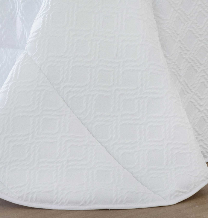 Couvre-lit matelassé Coco blanc Antilo - Blancollection